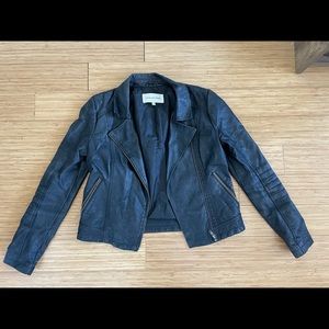 Cupcakes and Cashmere Faux Leather Jacket Size S
